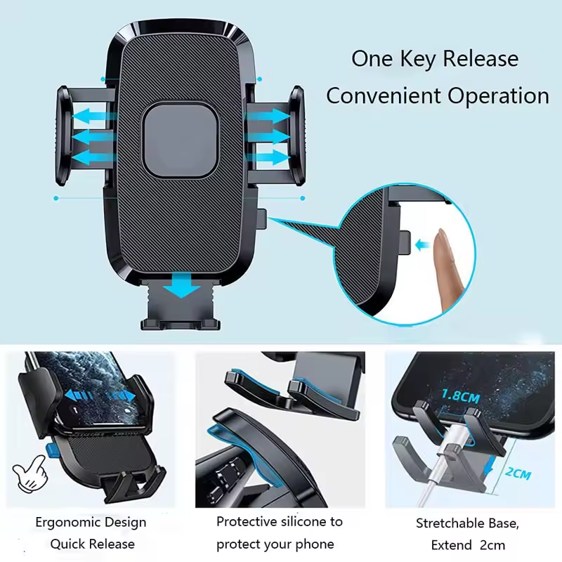 New Super Suction Cup Car Mount Universal Vent Windshield Dashboard Mobile Car Phone Holder for Vehicle Phone Mounts