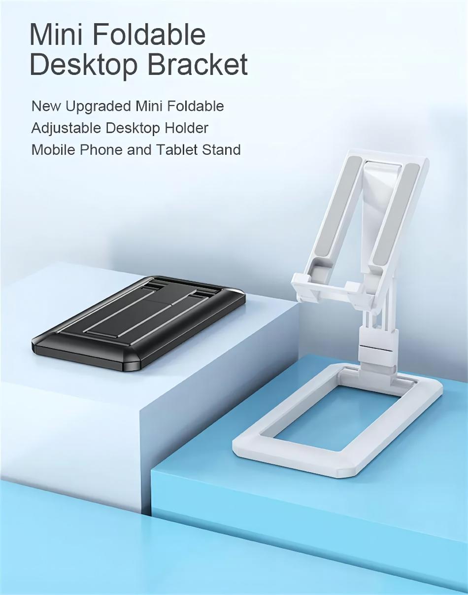Universal lazy smartphone holder portable foldable and height adjustable desktop card holder phone stand