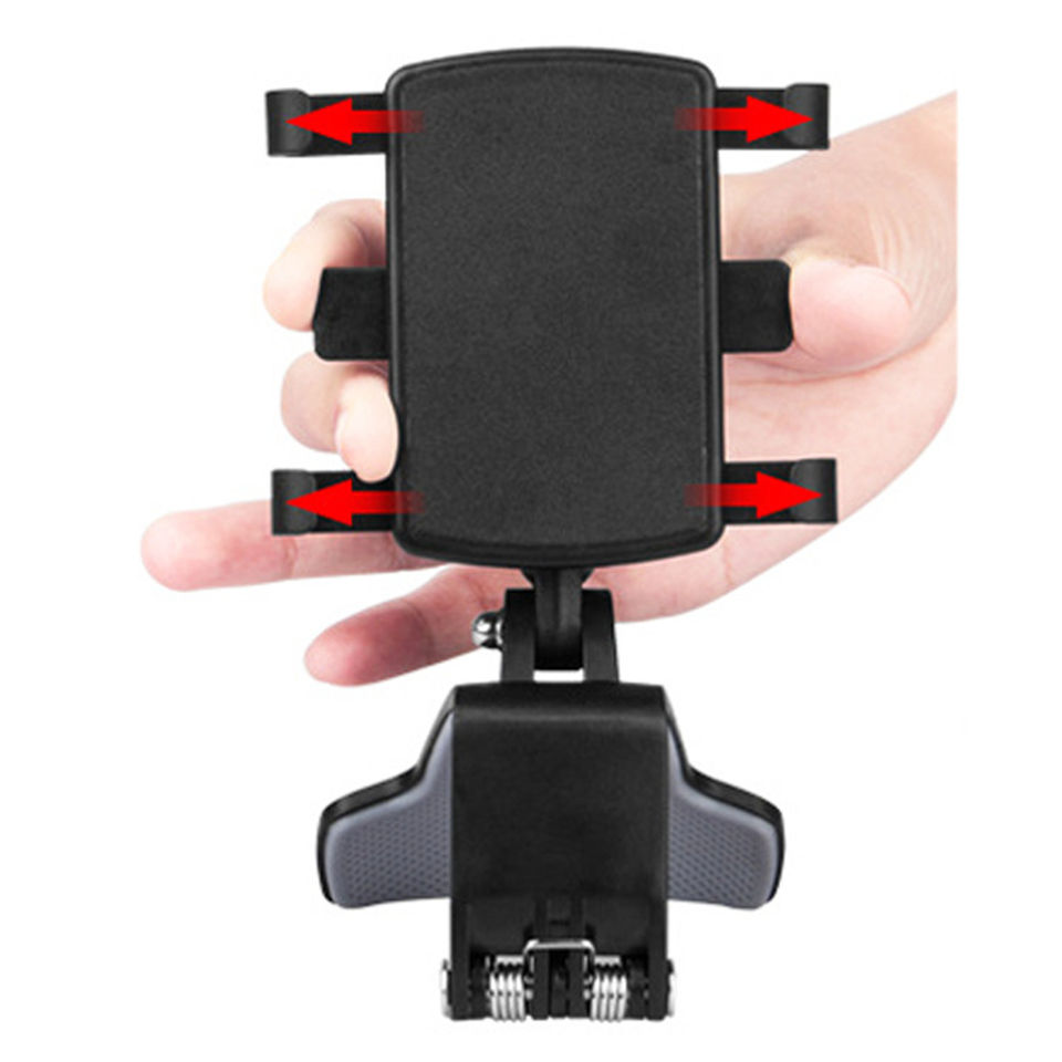 Car Phone Holder Easy Clip Mount Stand Panel Dashboard GPS Navigation Multi-Functional Bracket Holder for IPhone Samsung