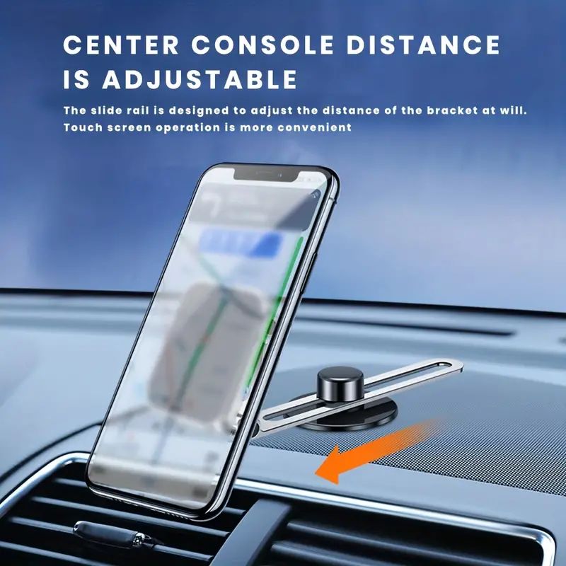new arrival aluminum 360 degree long arm double folding magnet car air vent magnetic phone mount holder for iphone 12 13 14 15