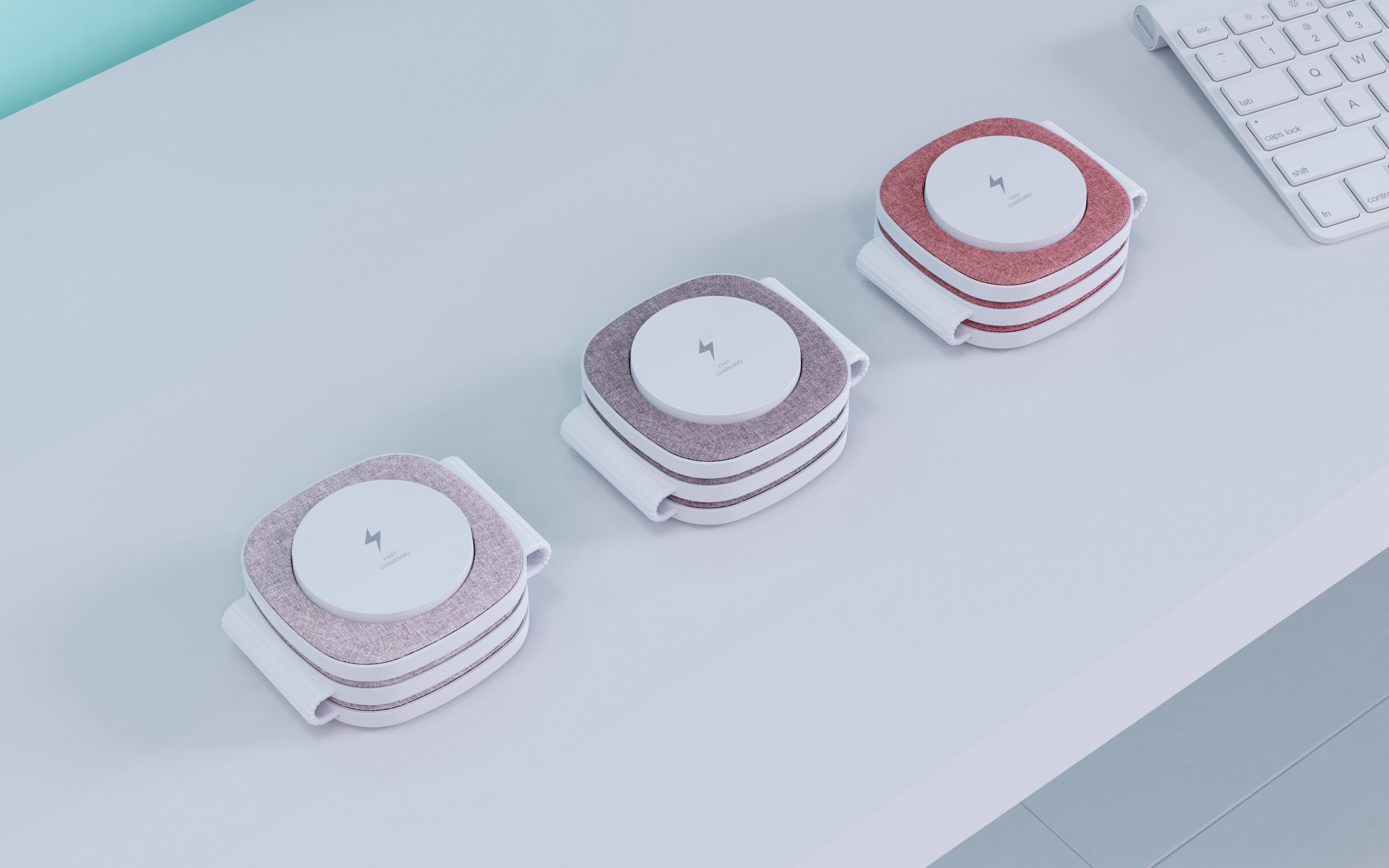 Custom Logo New Unique Fabric 15W Wireless Charger Stand Phone Holder 15W Foldable Fast Magnetic Wireless Charger