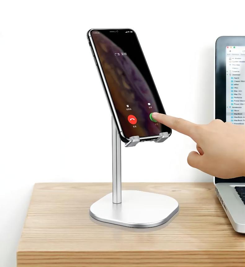 Height Angle Adjustable Phone Holder for Desk Tablet Stand Compatible with iPhone 13/12/11 Pro Max Etc