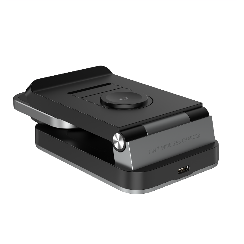 Wireless Foldable 3 in 1 Magnetic Charger 15W Fast Quick Charging Stand Station For iPhone Airpods iWatch