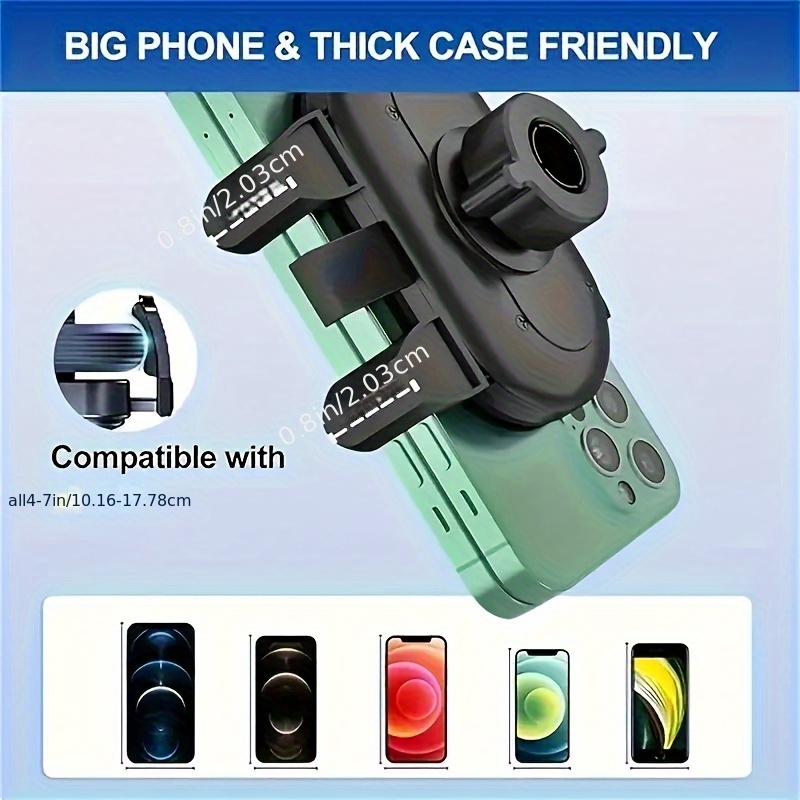 360 Rotating Car Mobile Phone Bracket Holder for GPS Mount - Adjustable Telescopic Special Navigation Mount for Rearview Mirror