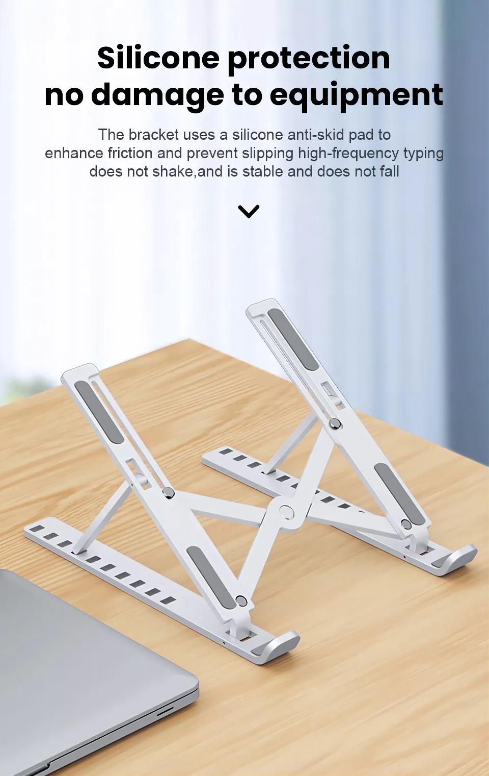 Cheap Price Portable abs Laptop Holder Height Adjustable Computer Foldable Laptop Stand for Desk