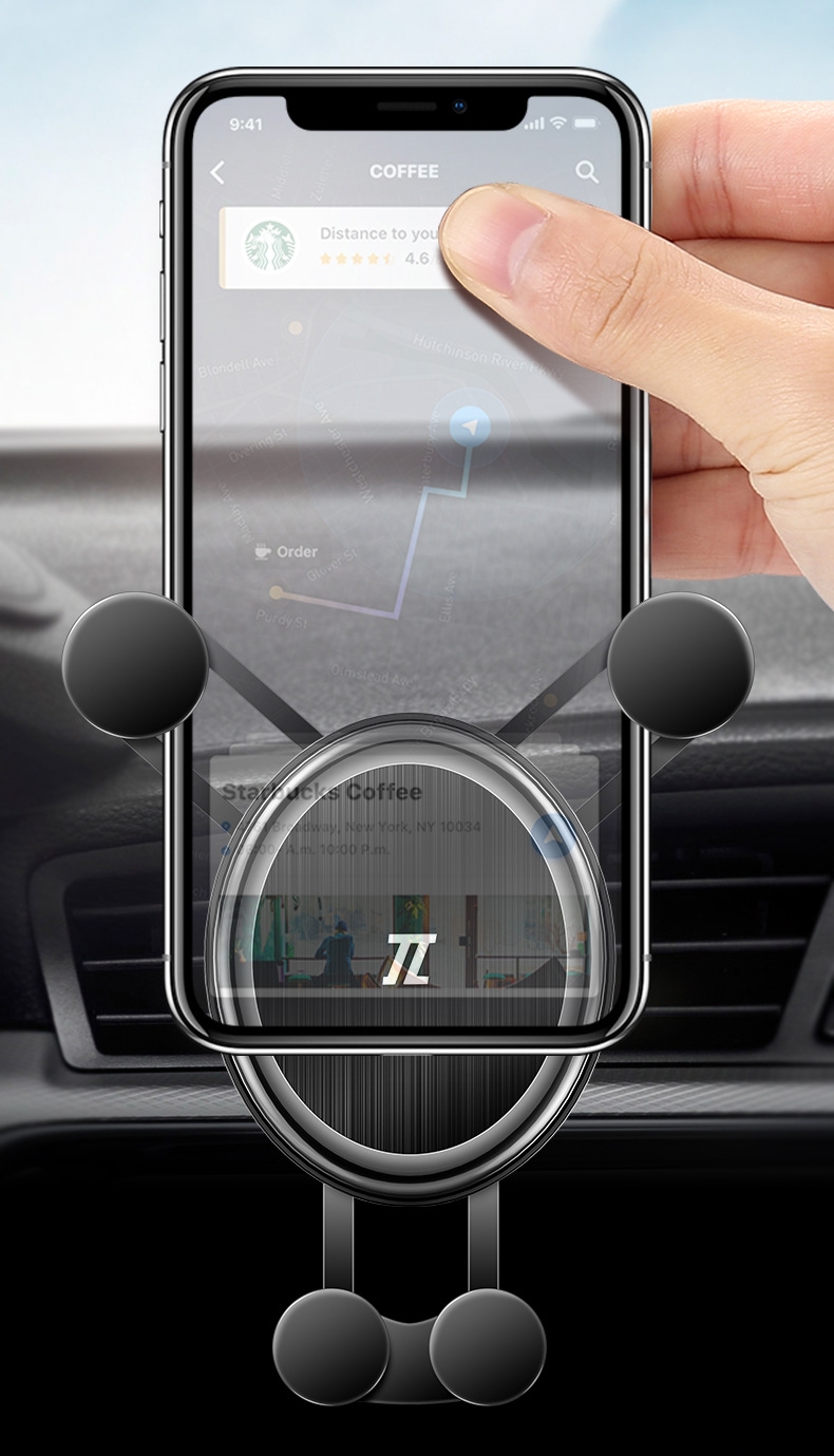 Universal Metal Gravity Car Air Vent Clip Mount Holder GPS Stand for Mobile Phone