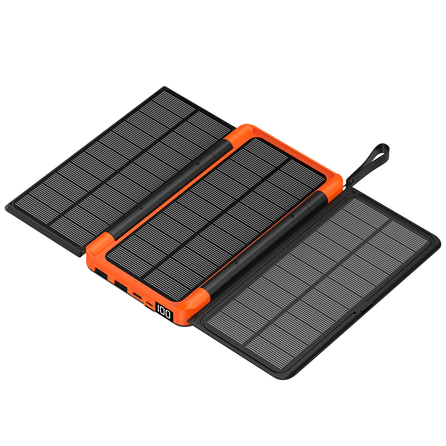 Wholesale Foldable Solar Panel Generator External Cell Phone Battery Pack Wireless Charger Solar Power Bank 10000mAh 20000mAh