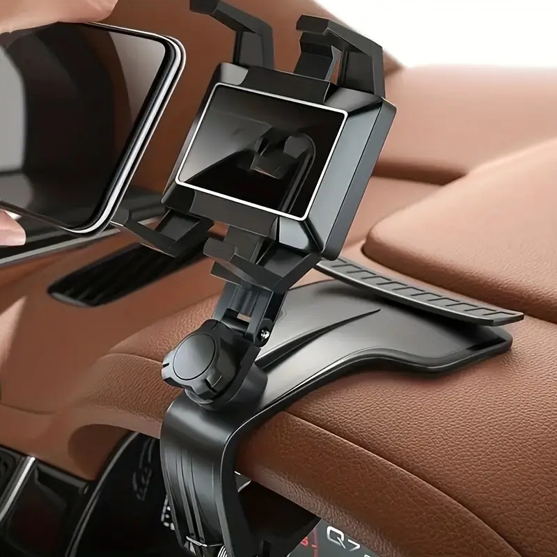 Car Phone Holder Clamp Multifunction Car Dashboard Holder 360 Degree Adjustable Car Mount Bracket Clip with Phone Number Plate