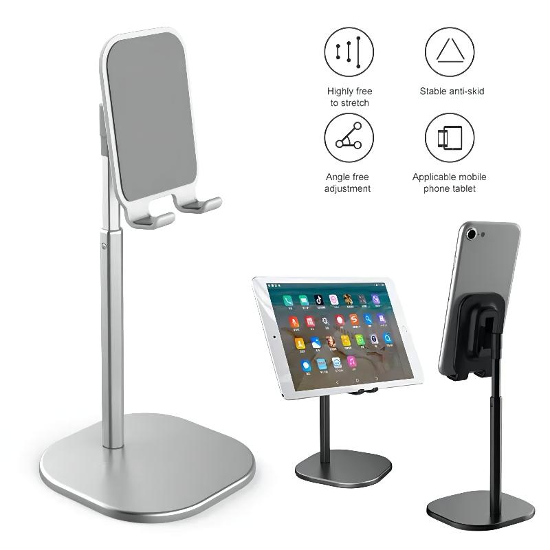 Height Angle Adjustable Phone Holder for Desk Tablet Stand Compatible with iPhone 13/12/11 Pro Max Etc