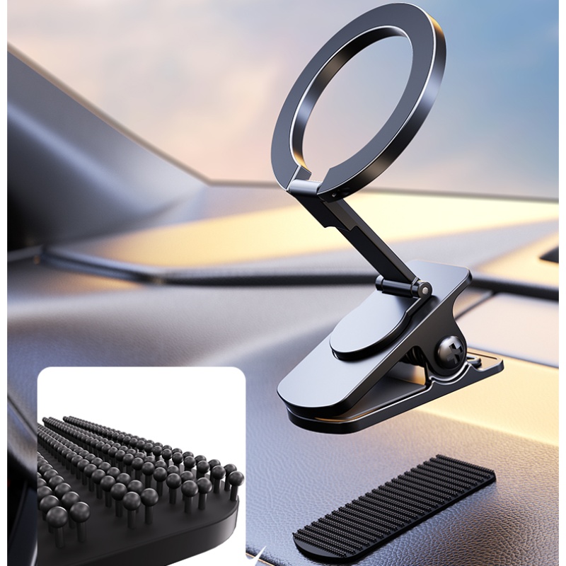 Factory New 360 Degree Rotating and Foldable Strong Magnetic Car Phone Holder Adjustable Angle Aluminium Alloy Car Phone Holder