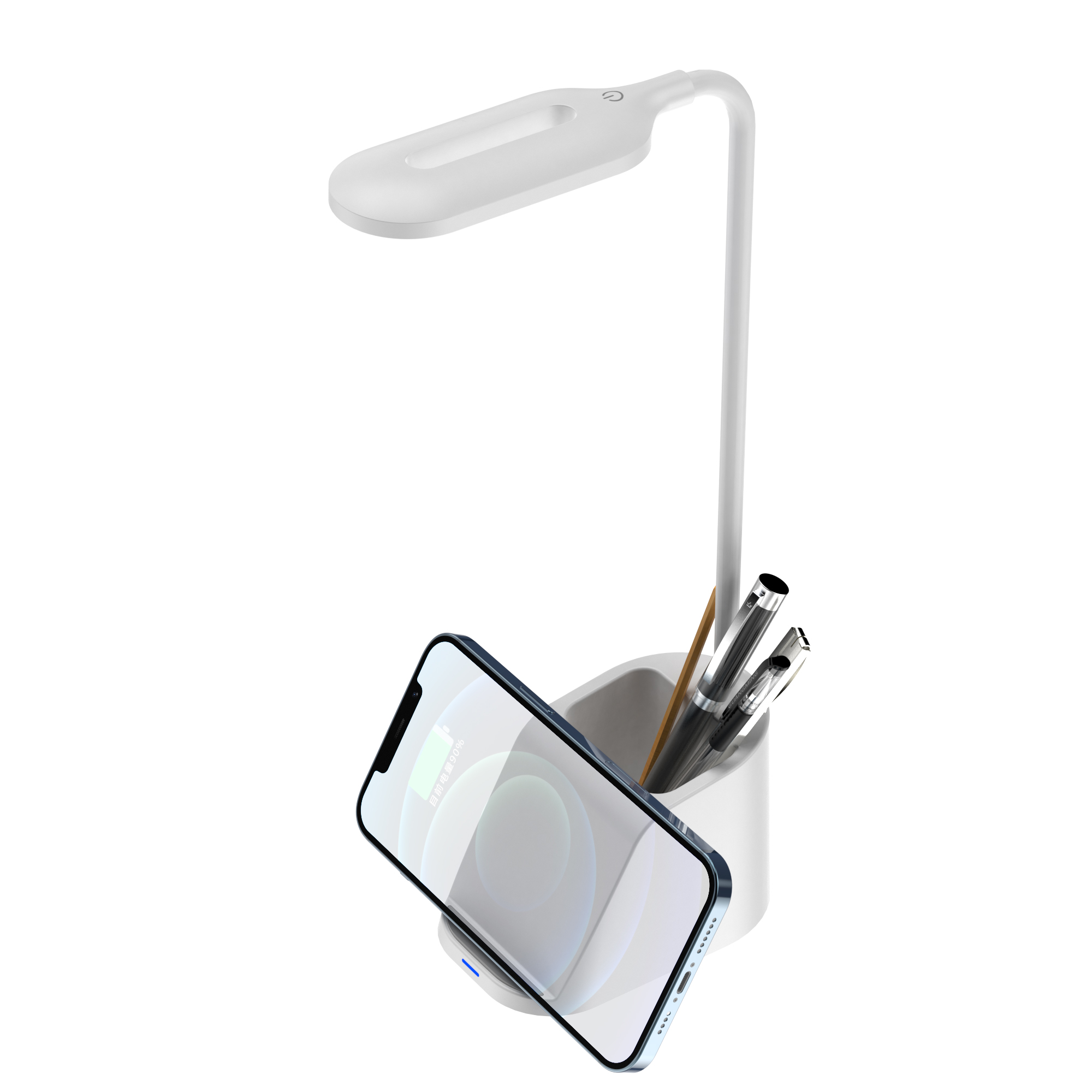 Modern Creativity Study Desk Reading Desk Lamp Hotel Bedroom Bedside Foldable Led Desk Lamp with Wireless Charging Stand