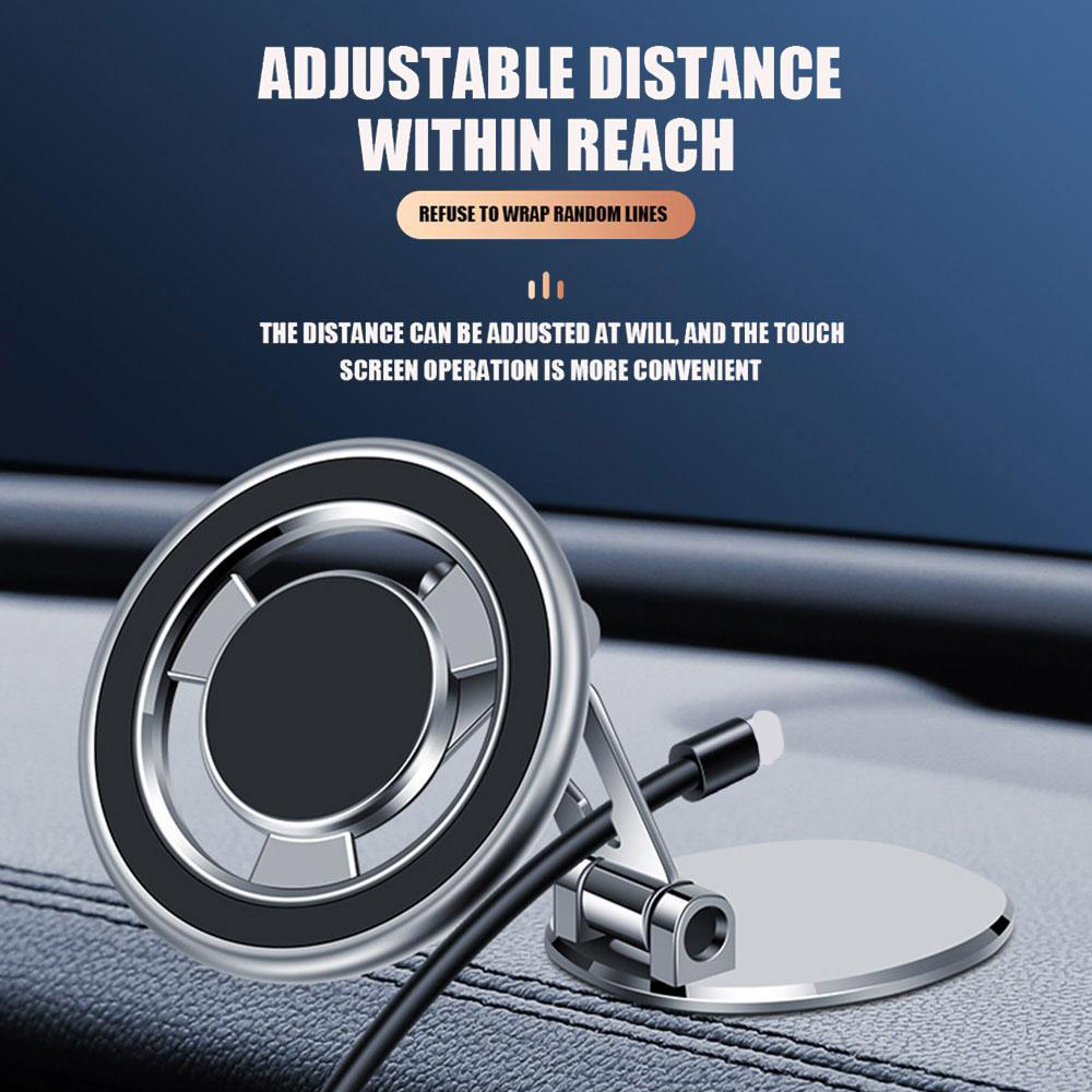 Dual folding 360 Degree Adjustable Mobile Phone Accessories Portable Strong Magnetic Mobile Phone Stand Car Mount Holder For Car