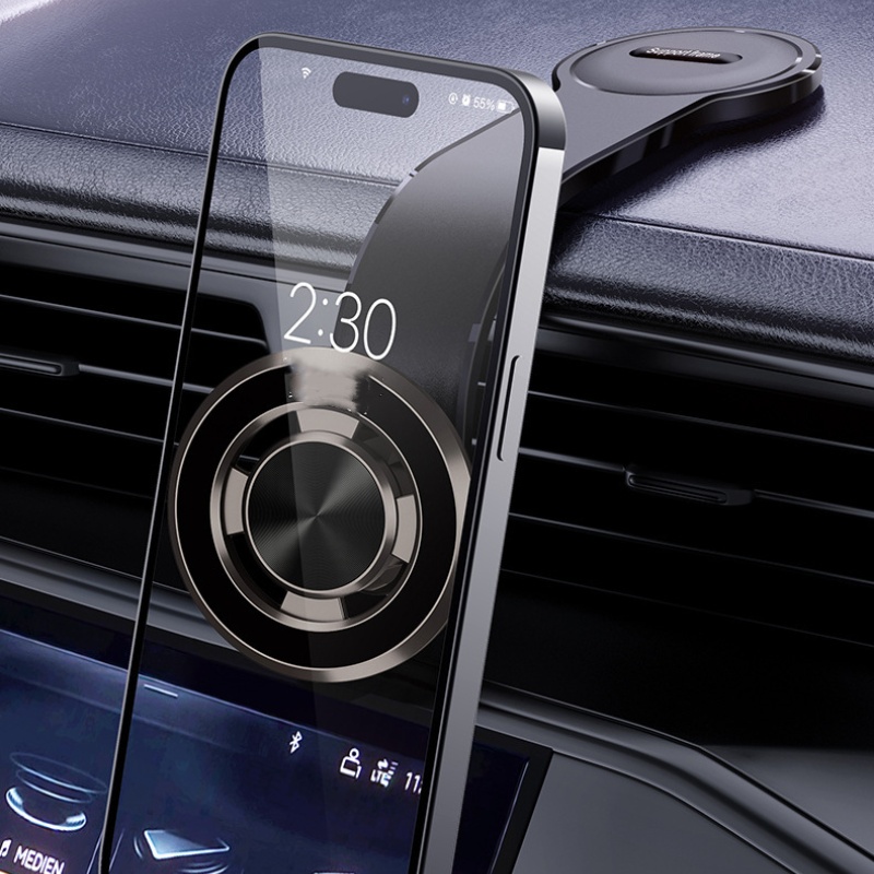 Bendable Memory Car Mobile Phone Holder Dashboard Center Console Aluminum Magnetic Bendable Phone Holder for Car