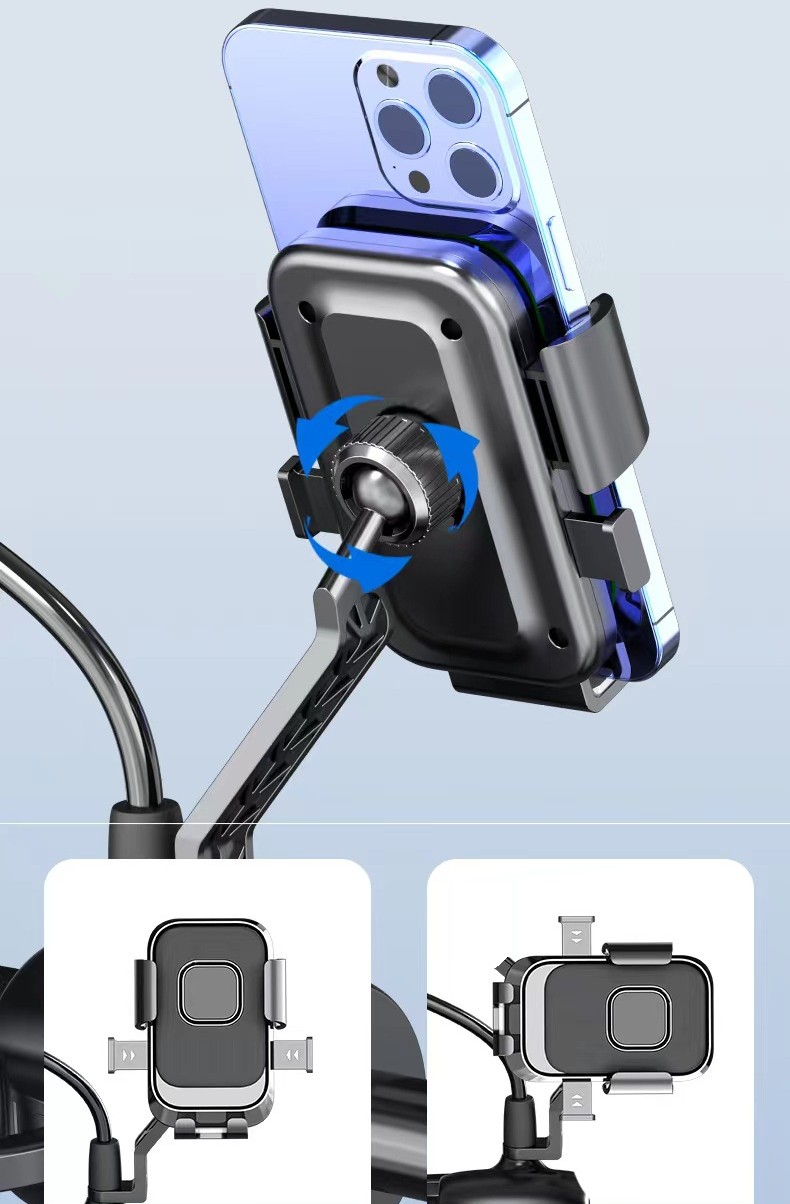 New universal 360 degree Cell Phone stand flexible mobile clip mount quickly lock bike mobile phone holders for motor bikes