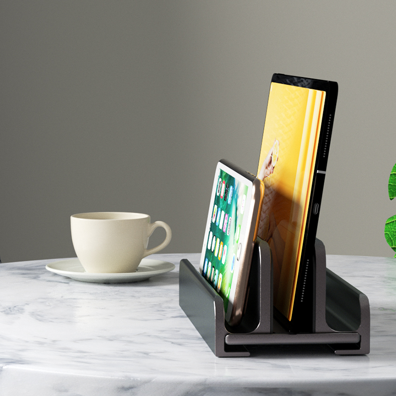Adjustable Desktop Aluminum Laptop Stand Vertical Laptop Stand Holder Notebook,Tablet,Phones Stand with Adjustable Dock Size