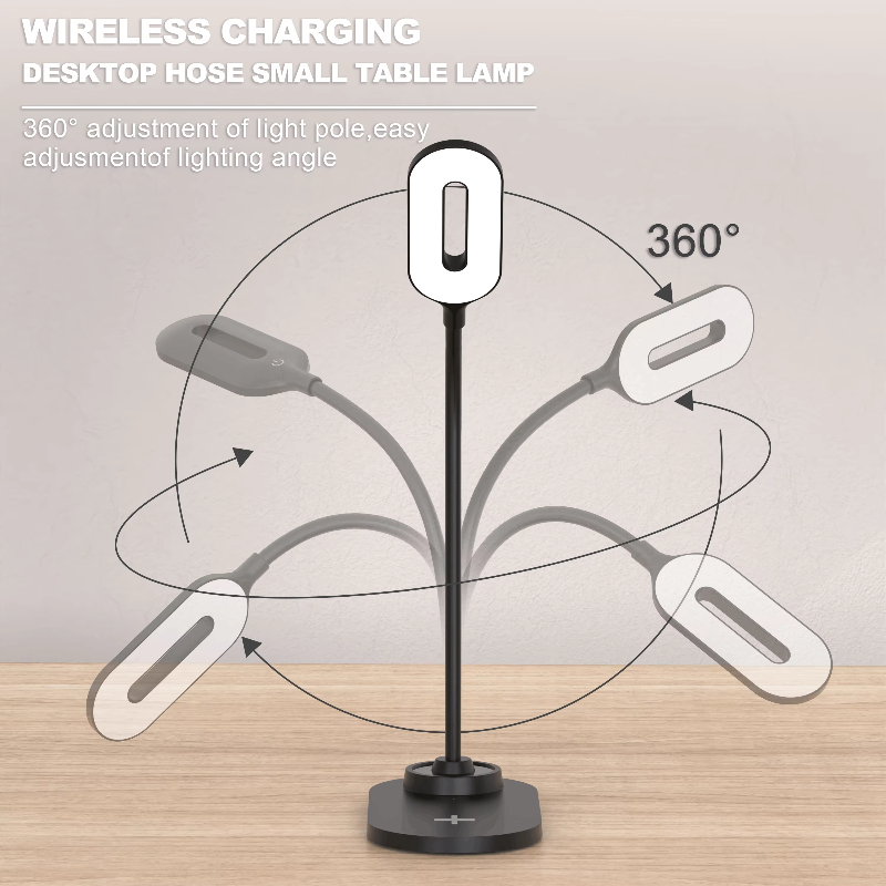 Eye-protection Table Lamp Bedroom Office Wireless Charging Led Desk Light Portable Study Lamp with Wireless Charger