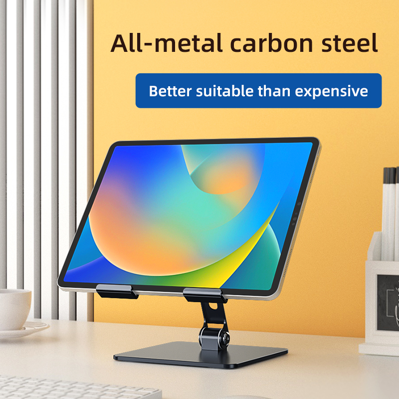 OEM Metal Tablet Stand Phone Holder From 4.7'' to 12.9'',Foldable Table Stand Holder,Adjustable Desktop Holder for Mobile Device