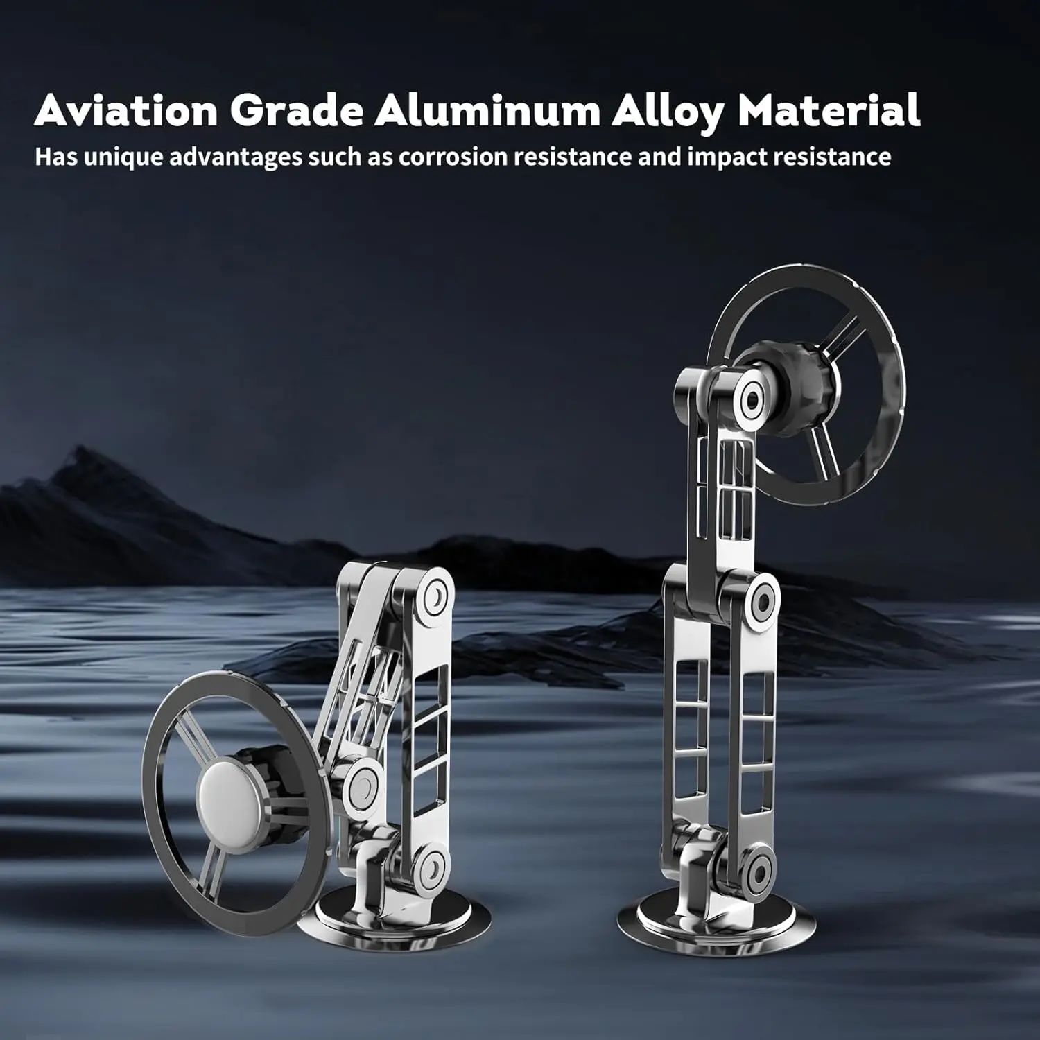 3 Joints Aviation Alloy Folding 1080 Degree Rotation Magnet Air Vent Dashboard Magnetic Car Phone Holder For iPhone 12 13 14 15