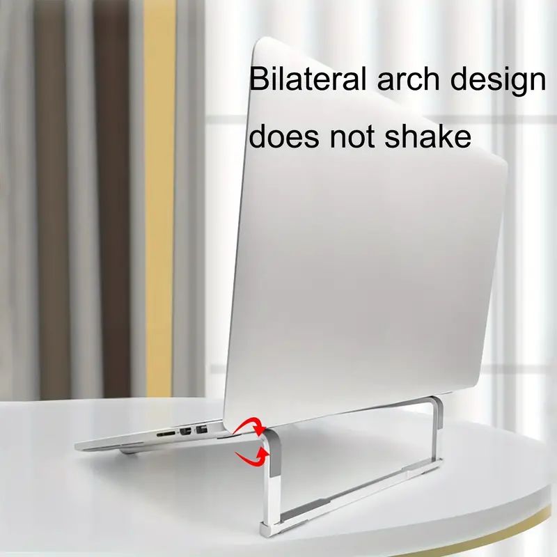 Quality Foldable Aluminium Alloy Metal Laptop Stand 15 degree Ergonomic Unique Design for 12-18" Laptop/Notebook