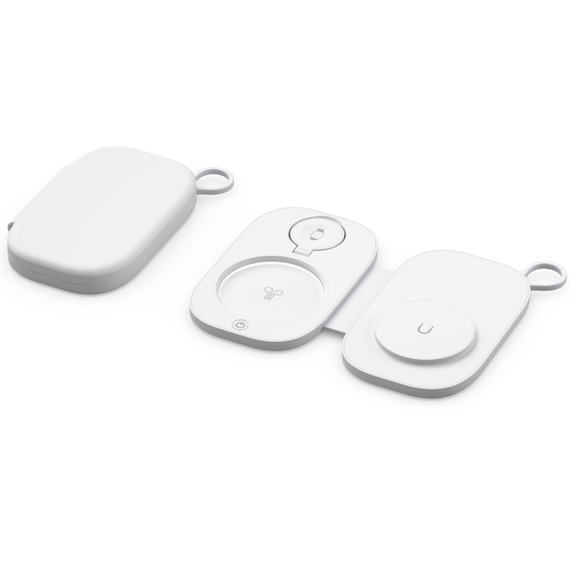Custom Logo 15W Fast Wireless Charger For iphone 15 Foldable Station Magnetic Wireless charger Stand For Apple Watch 2024 Hot