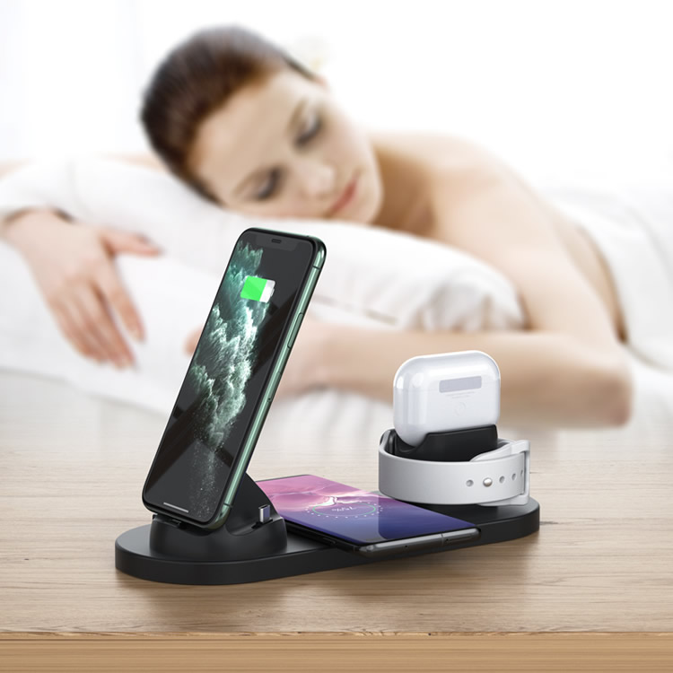 Smart 4 in 1 universal mobile phone wireless charging station for iphone,airpods and iwatch