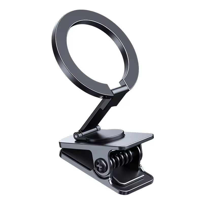 2 in 1 Clamp and Paste Stabilization 360 Rotation Folding Design Zinc Alloy Super Adsorption Magnetic Phone Holder