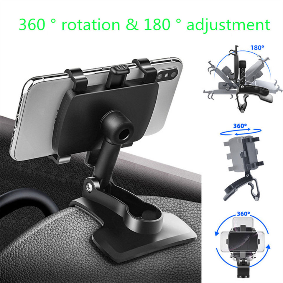 Dashboard Mount Stand for iPhone for Samsung 360 Rotation Phone Car Holder Support Phone Mount Stand