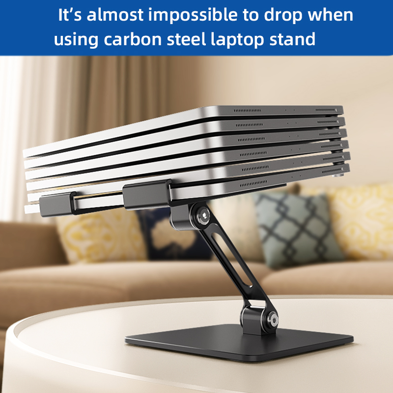 Carbon Steel Portable Stand Holder Adjustable Foldable Tablet Stand for Phone Tablet for Desk Bed Indoor Use Lazy Holder Stand
