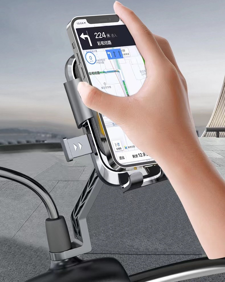 New universal 360 degree Cell Phone stand flexible mobile clip mount quickly lock bike mobile phone holders for motor bikes