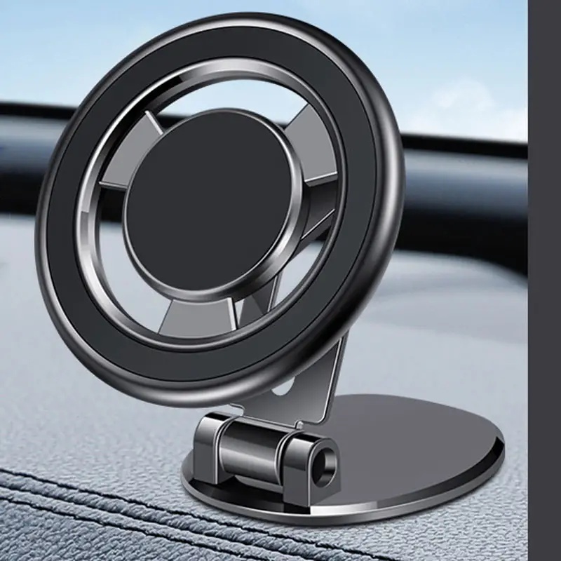 Double Foldable Magnetic Phone Holder,Adhesive Car Strong Magnet Mount for iPhone 360 Degree Adjustable Car Vent Dashboard Mount