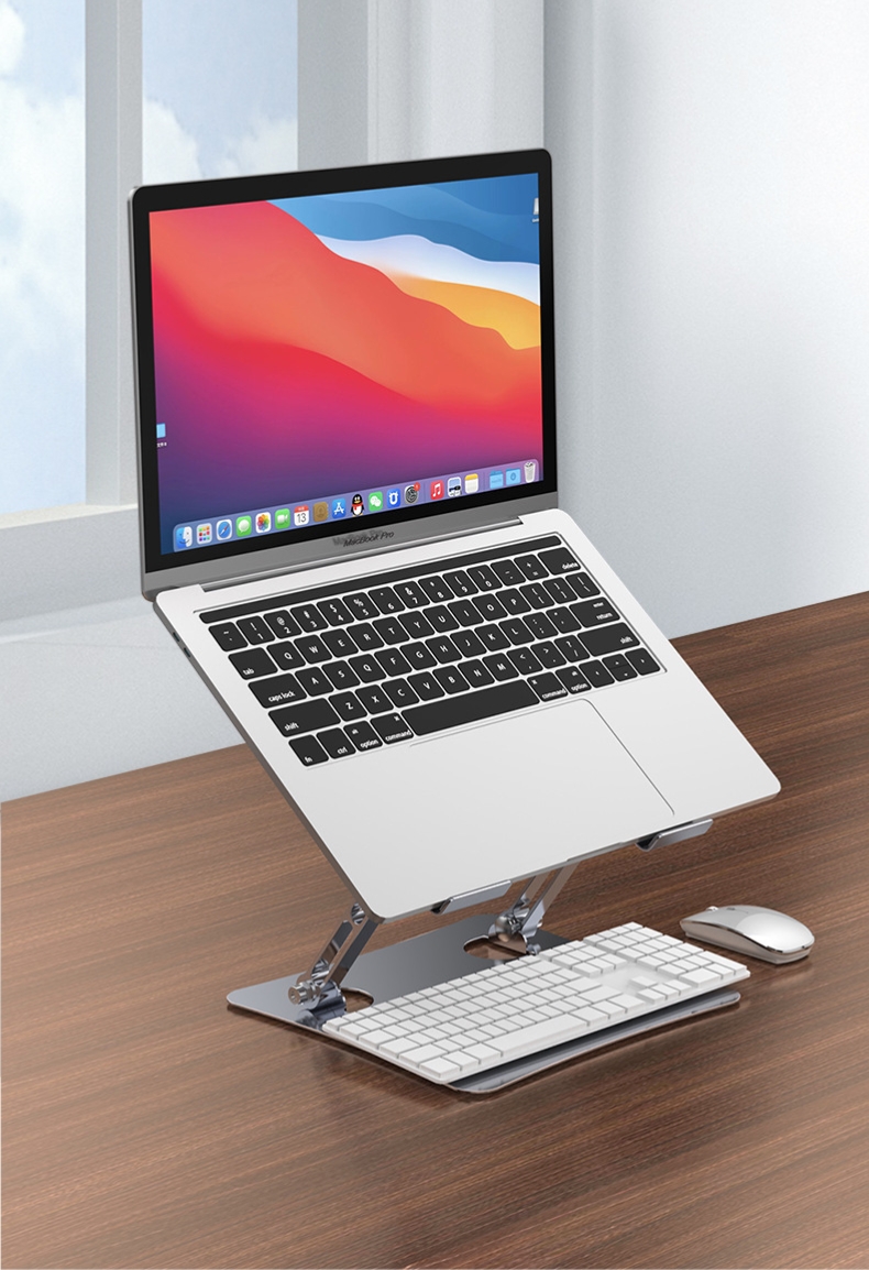 Adjustable Desktop Laptop Stand, Foldable Ergonomic Computer Notebook Stand Holder for 10-15.6 Inches Laptops and Tablets