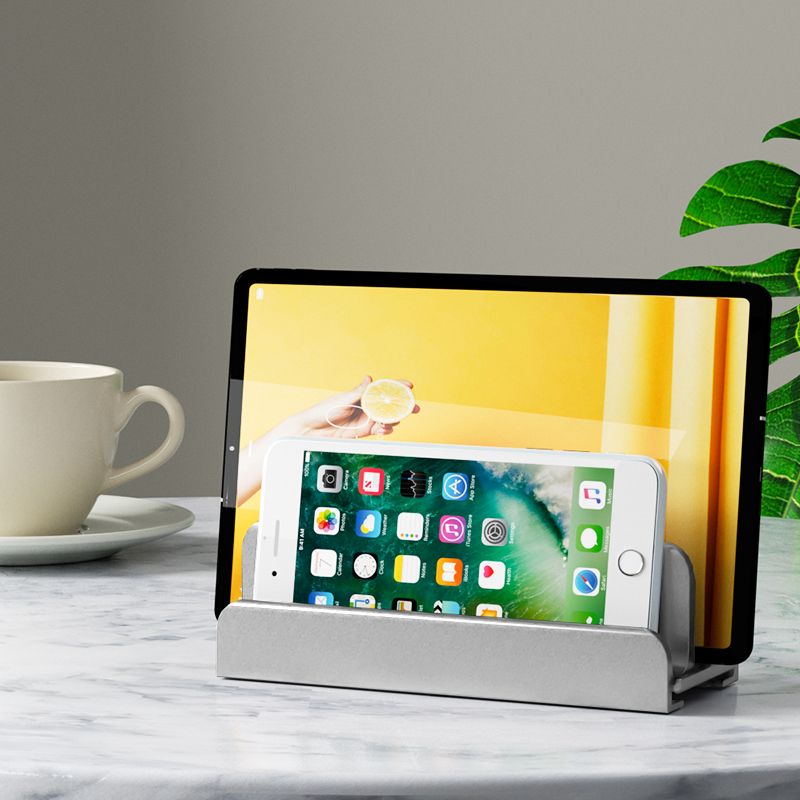 Portable Aluminum Vertical Laptop Holder Widen Adjustable Storage 1 2 3 Slots Can Select Tablet PC Mobile Phones Stand