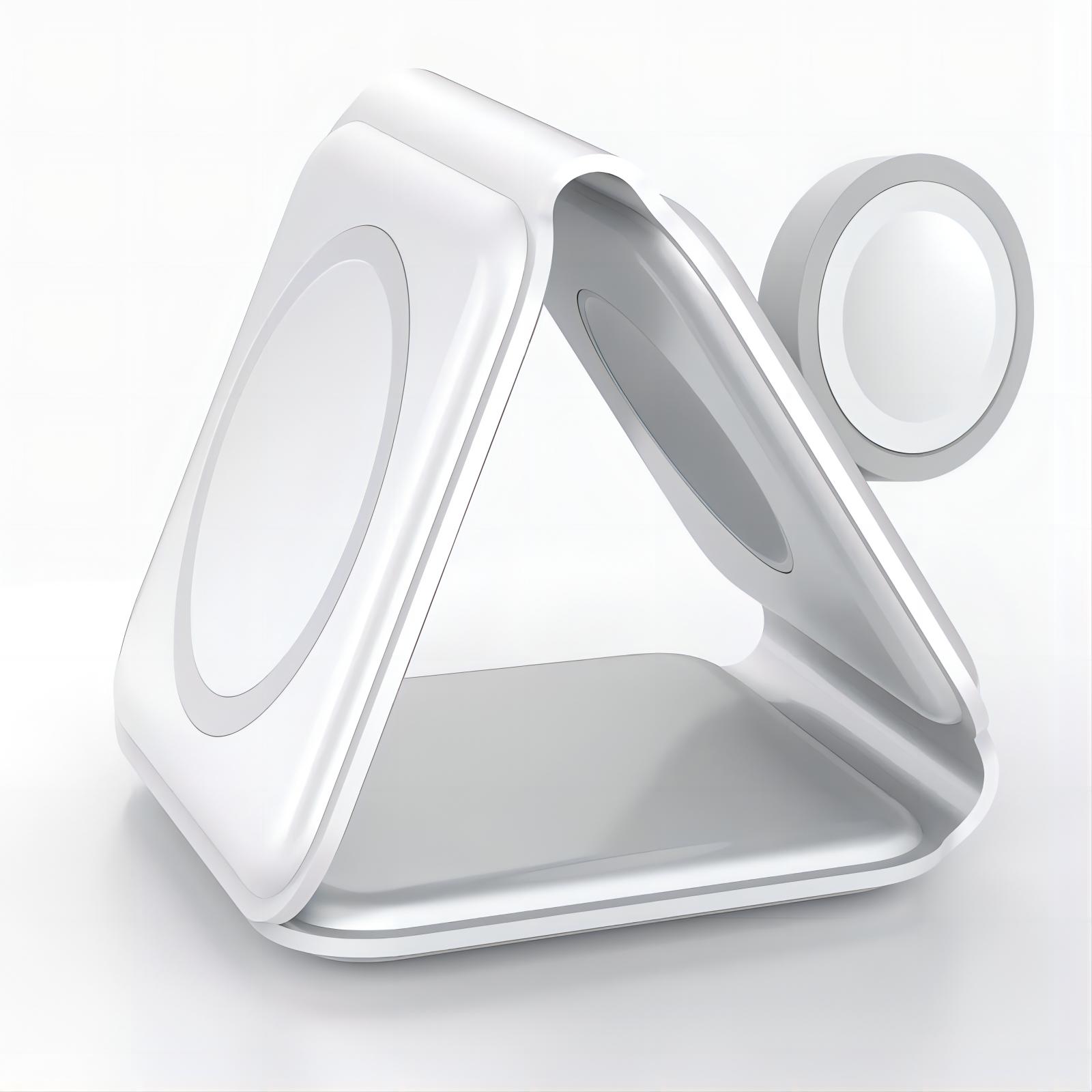 Smart 3 in 1 Wireless Magnetic Charger Stand 15W Fast Magnetable Folding Charging Station for iPhone AirPods Apple Watch