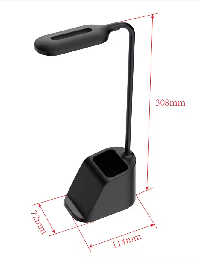 Modern Creativity Study Desk Reading Desk Lamp Hotel Bedroom Bedside Foldable Led Desk Lamp with Wireless Charging Stand