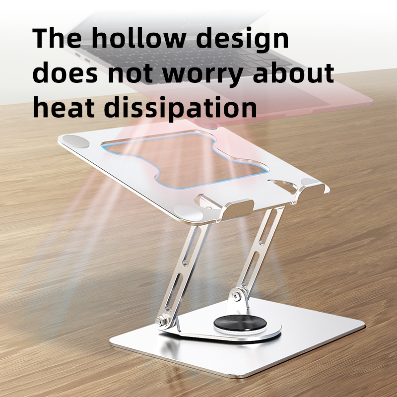 Adjustable Laptop Stand with 360 Rotating,Foldable Laptop Riser Aluminum Desk Computer Stand Compatible with 9 To 17.3 Inches