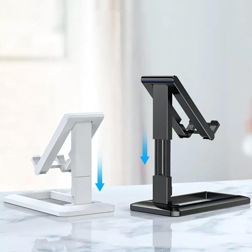 Universal lazy smartphone holder portable foldable and height adjustable desktop card holder phone stand