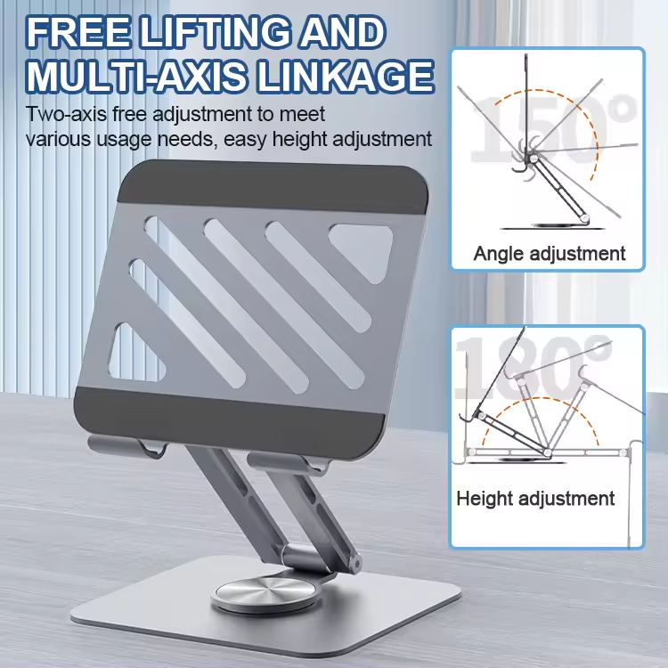 Aluminum Alloy Adjustable Tablet PC Stand Folding Portable for Tablet Computer Bracket Lifting Lazy Holder Non-slip