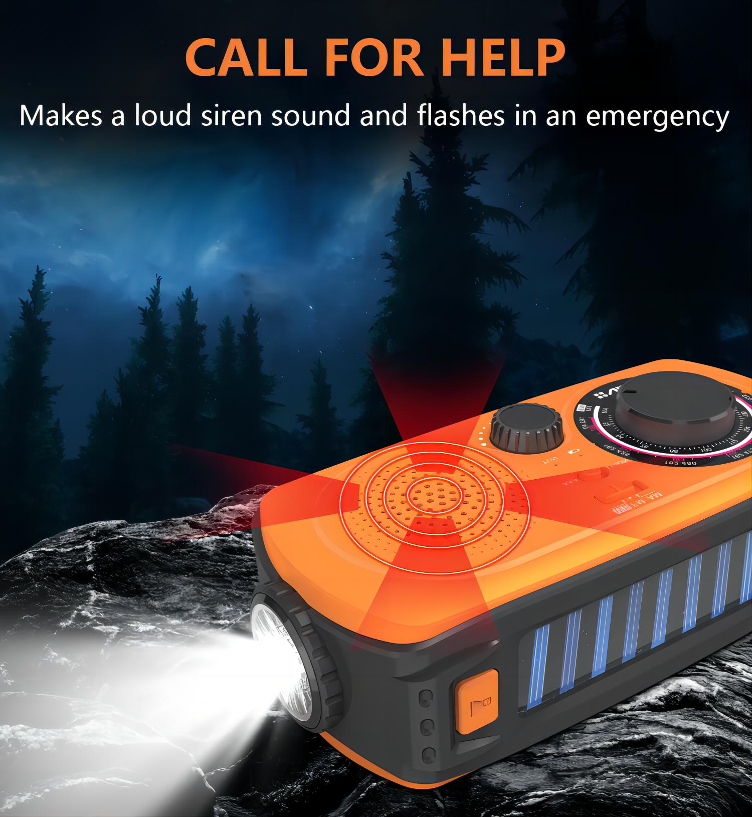 Multi Factory Portable Rechargeable Emergency Solar Hand Crank WB/NOAA Radio with Phone Charger Powerbank and LED Torch FM Radio