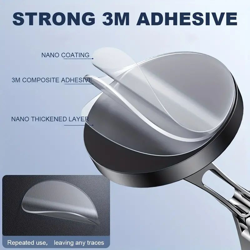 360 Rotatable Aluminum Alloy Car Phone Mount Dashboard Magnetic Holder for Gps &amp; Smartphones 4-6.7 Inches