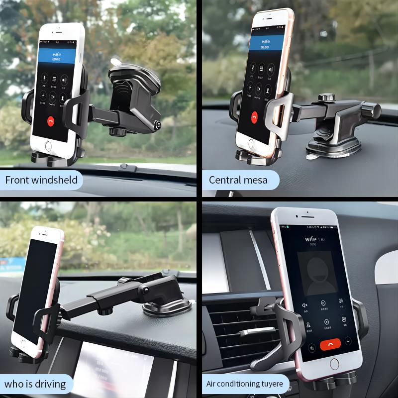 360 Degree rotatable and retractable long arms strong suction flexible car phone holder dashboard mount for IPhone best price
