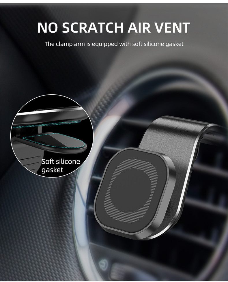 Universal Metal Mini Magnetic Car Mount Magnet Mobile Phone Wall Key Holder 360 Degree Rotation Air Vent Car GPS Mount Holder