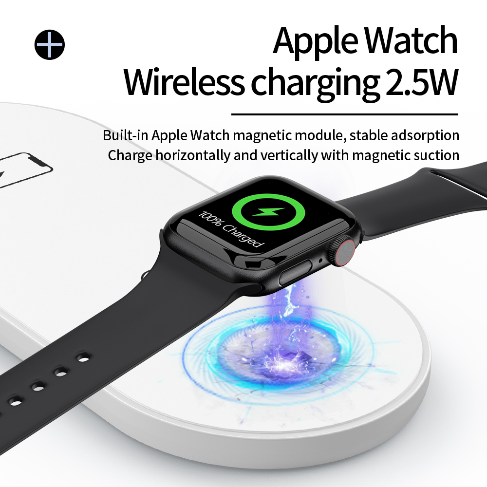 Good Price Universal 3 in 1 15W Wireless Phone Charger Pad Portable Custom Fast Charging Dock for iPhone