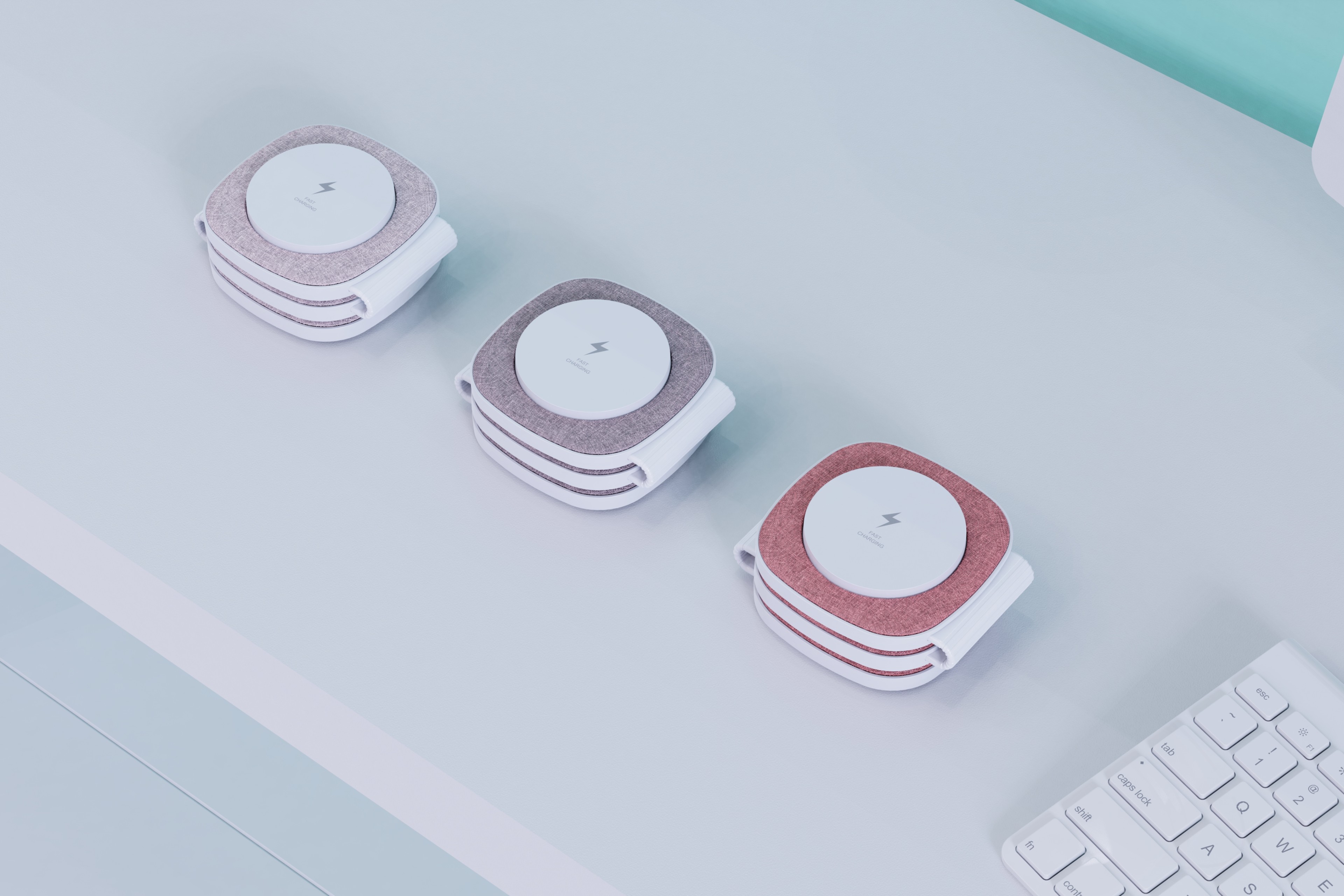 Factory Direct 3 In 1 Foldable Wireless Charger Wireless Charging Station for Iphone Iwatch Airpods Fabric Charger Stand