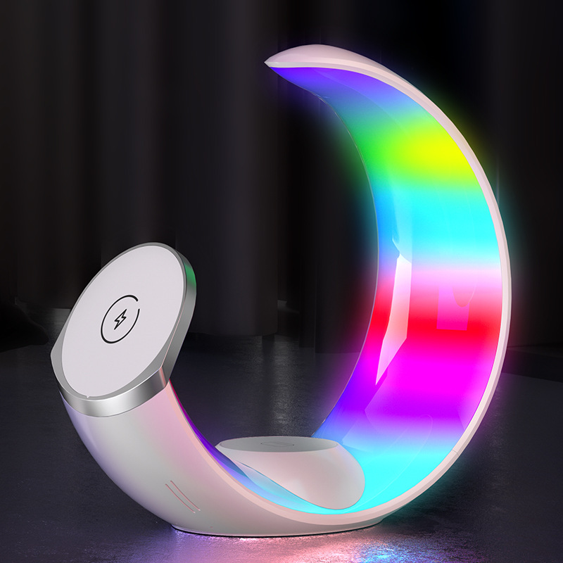 Custom Magnetic Wireless Phone Charger Multi-function Desk RGB Night Lamp 30W 4 in 1 Wireless Charge Stand