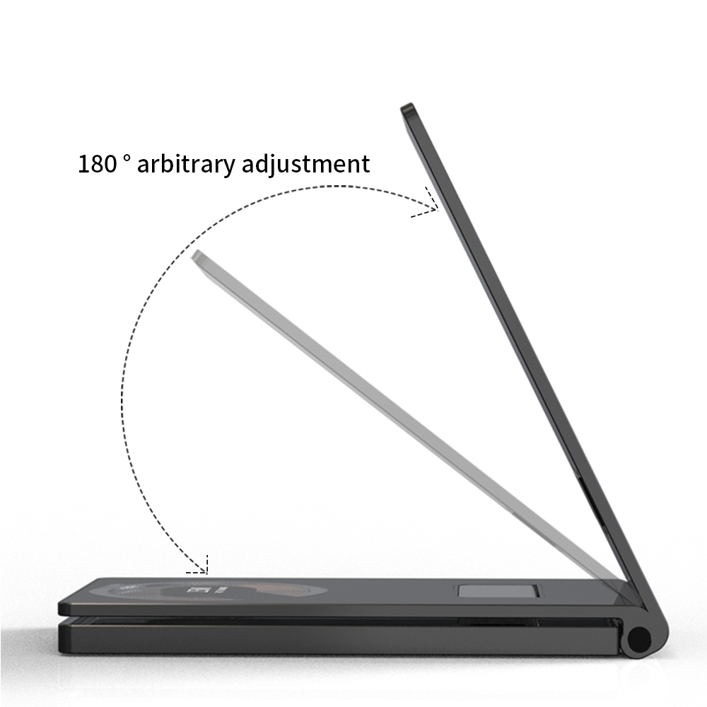 Desktop Foldable 4 In 1 Ultra-slim Transparent 15W Wireless Fast Charging Holder Stand Dock for Cell Phone Watch