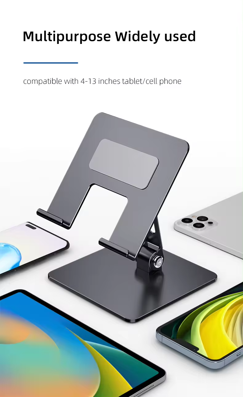 New Desktop multifunctional aluminium laptop stand foldable portable adjustable laptop holder with 360 degree rotation