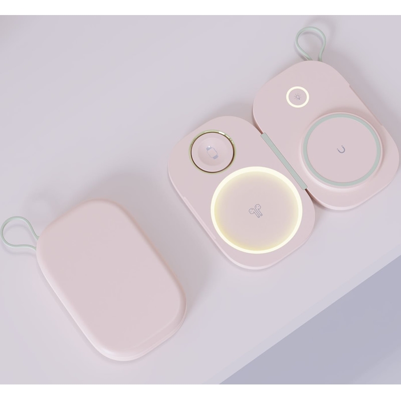 2024 New 3 In 1 Wireless Charger Foldable For Phone 3-In-1 Mini Foldable Magnetic Wireless Charger Stand with Light