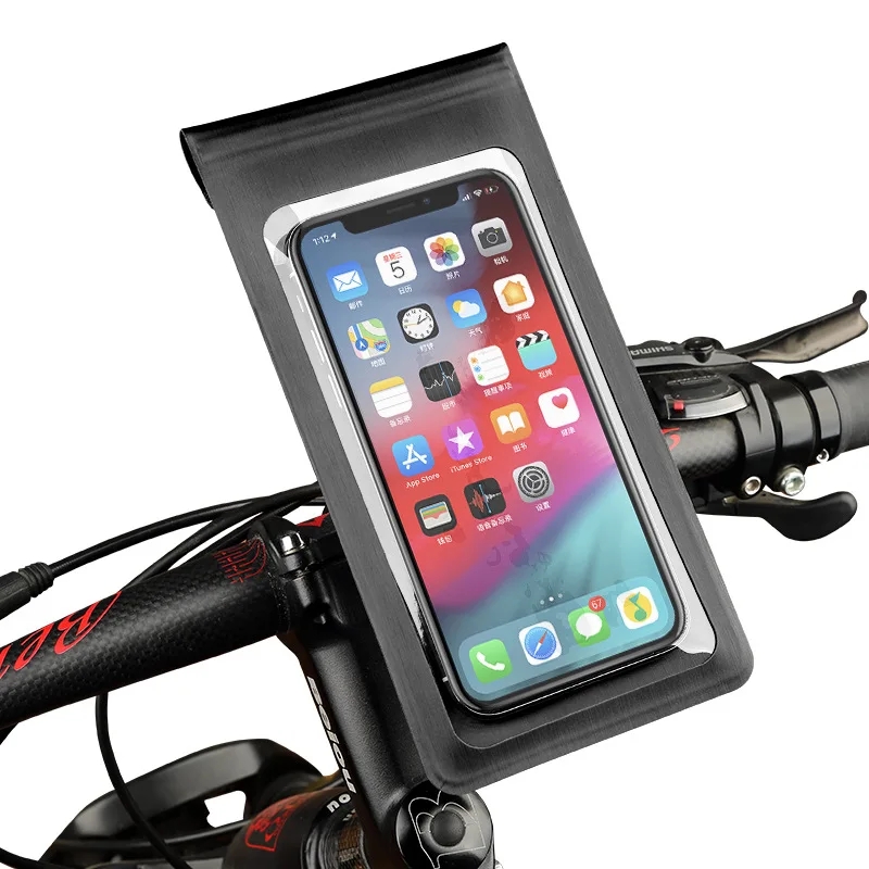 Hot Universal 360 Rotating Bicycle Quick Release Front Handlebar Bag Cycling Touchscreen Waterproof Bicycle Bike Front Phone Bag