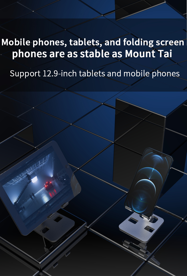 Phone Accessories Universal Aluminium Super Slim Portable Handy Multi Angle Adjustable Metal Mobile Phone Holder