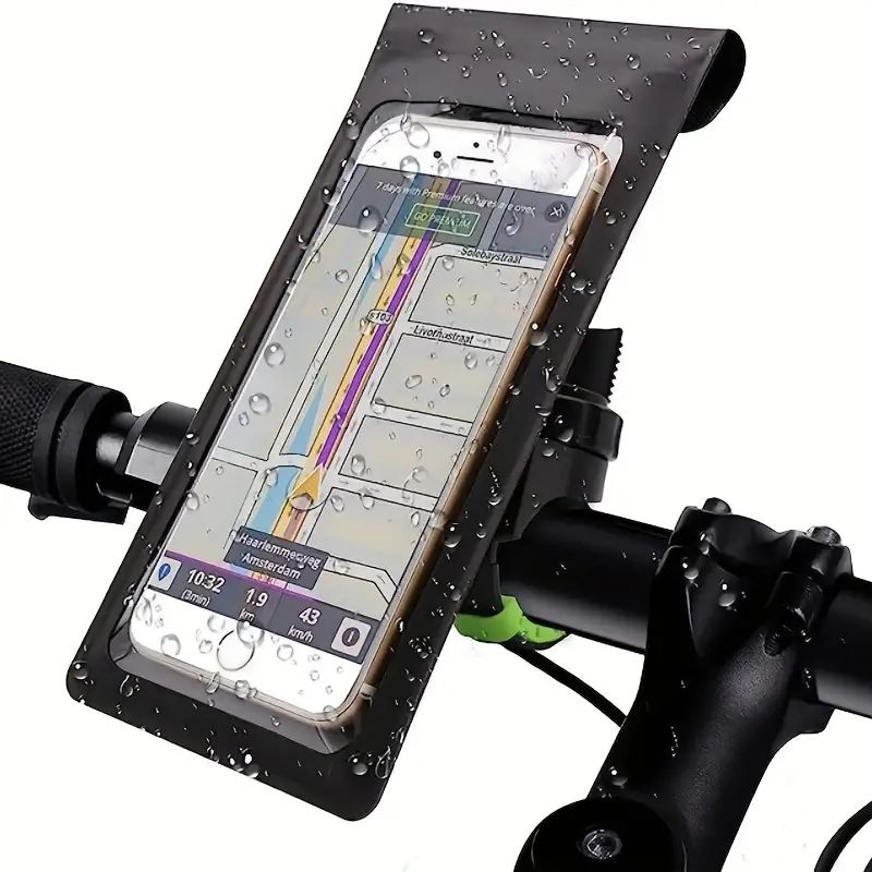 360 Rotating Waterproof Mount Bike Smart Phone Case Holder Handlebar Mountain Frame Touch-Screen Stand Cycling Cell Holder